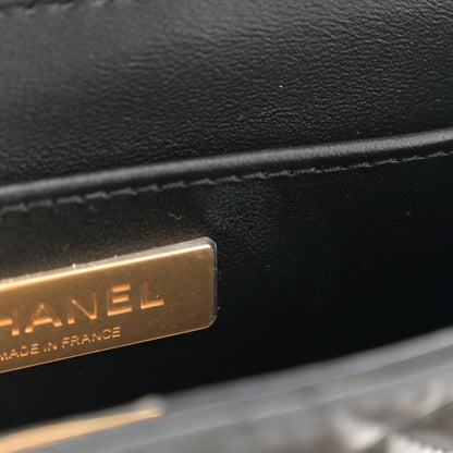 Chanel Lambskin Quilted Small Flap Top Handle Bag Black 11 of 13