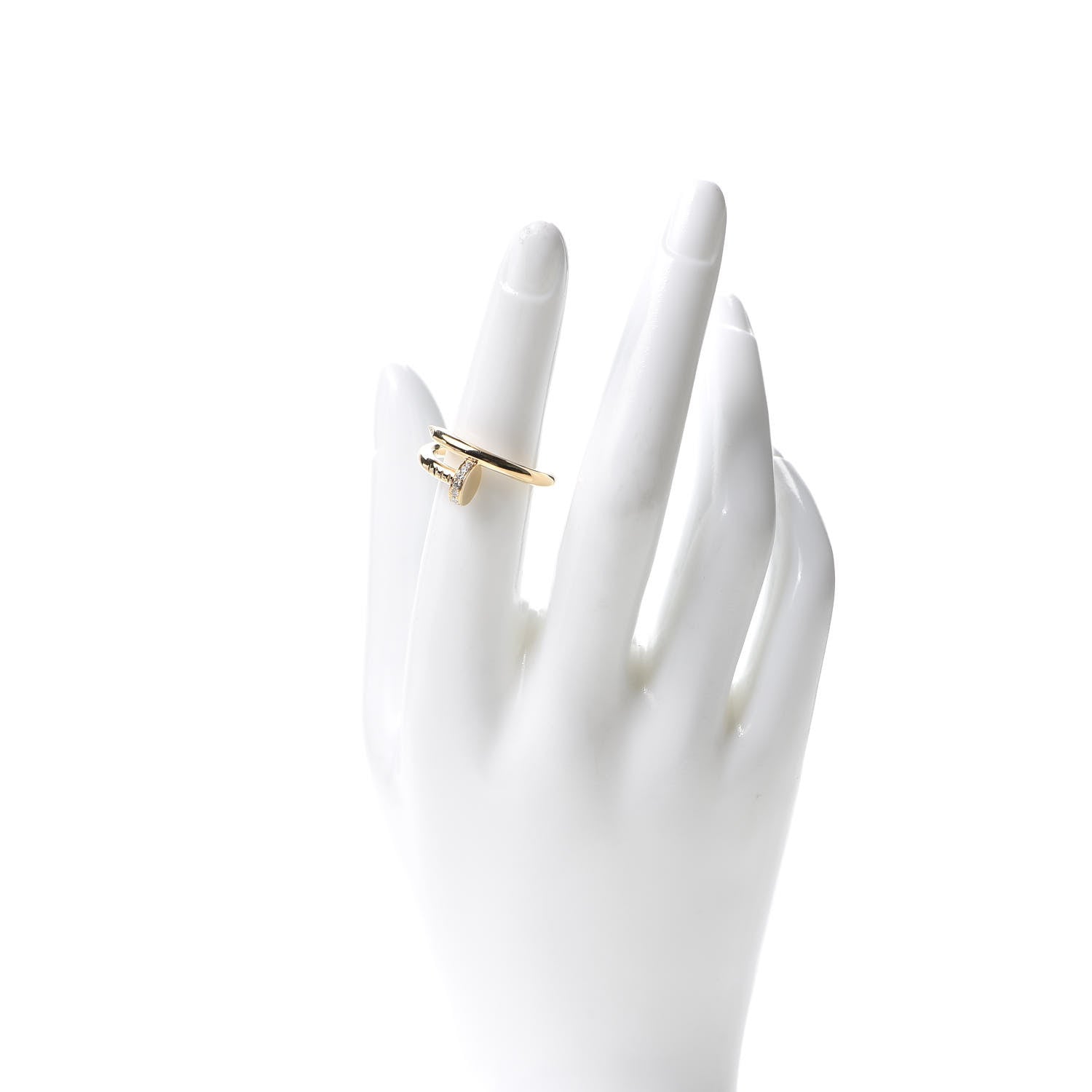 Cartier 18K Yellow Gold Diamond Juste Un Clou Ring 54 6.75 2 of 5