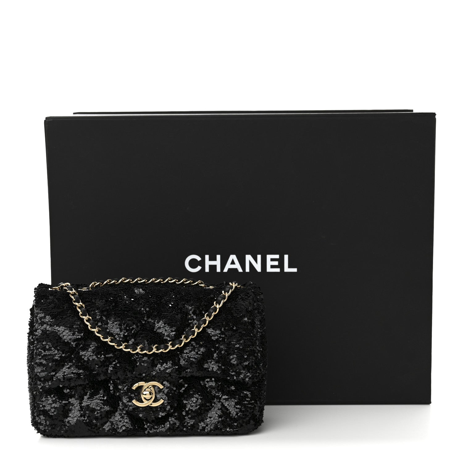 Chanel Sequin Quilted Small Single Flap Black 11 of 11