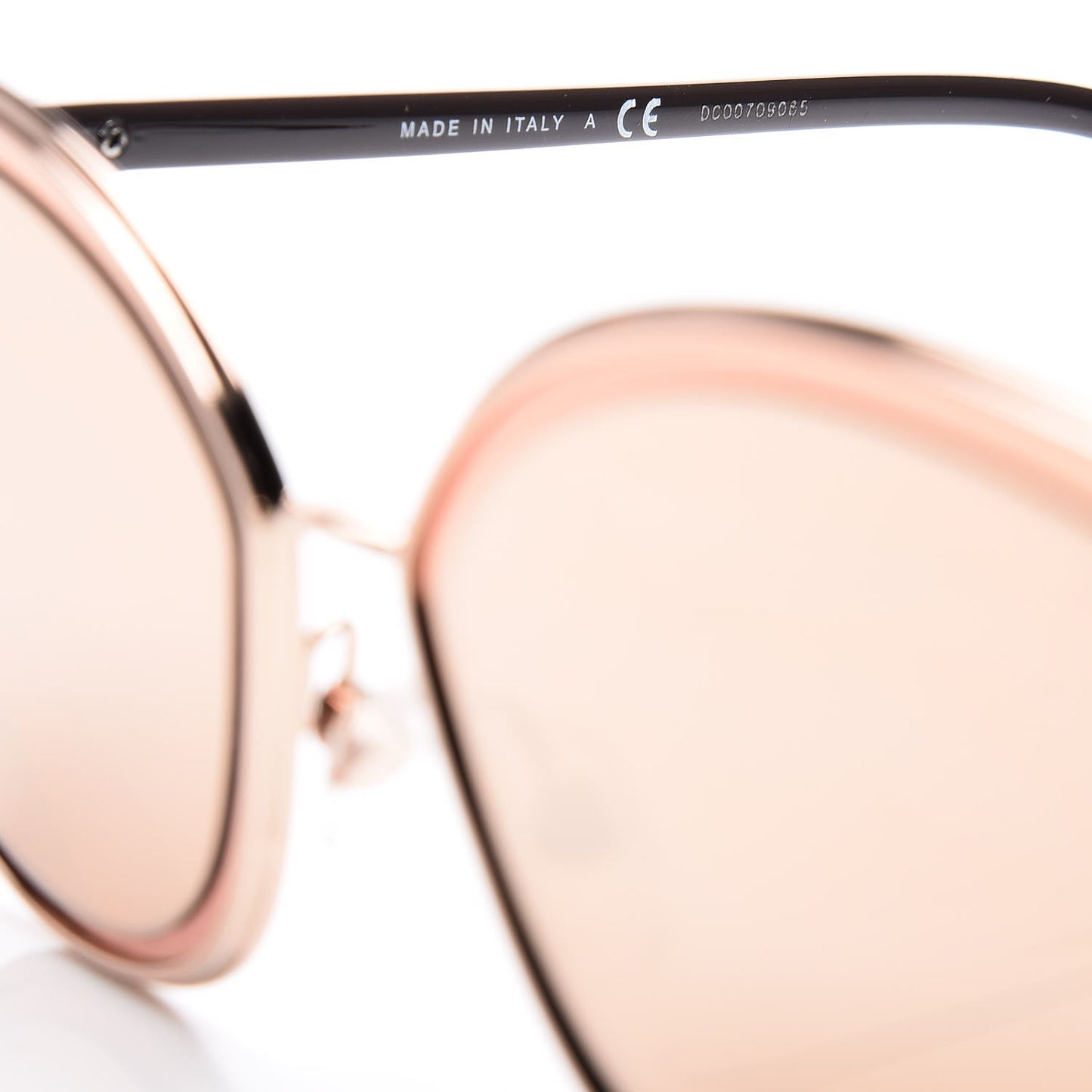 Metal Cat Eye Sunglasses 4222 Pink Gold