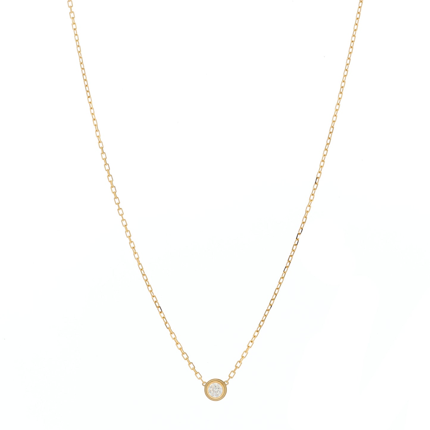 18K Yellow Gold Diamond LM D'Amour Pendant Necklace