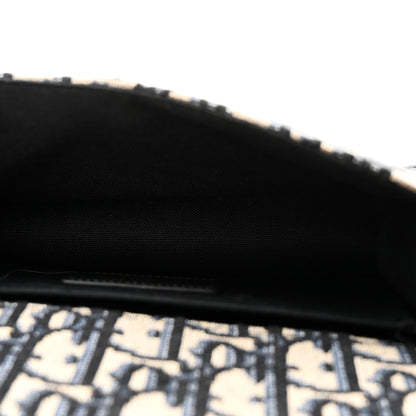 Christian Dior Oblique 30 Montaigne East West Chain Flap Bag Blue 5 of 9
