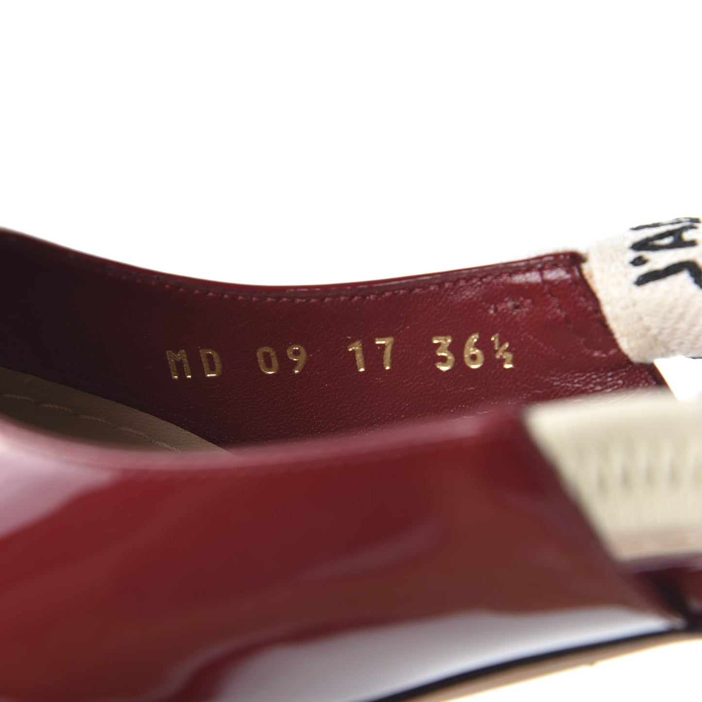 Patent Ribbon J'Adior Slingback 65mm Pumps 36.5 Scarlet