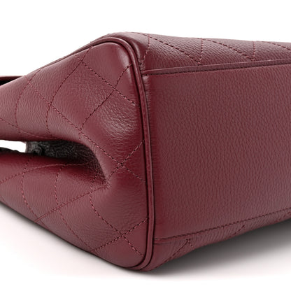 Chanel Grained Calfskin Stitched Urban Essentials Shopping Bag Dark Burgundy 10 of 11
