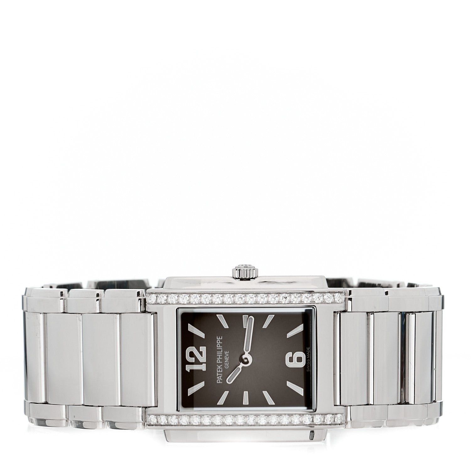 Patek Philippe Stainless Steel Diamond 25mm Twenty-4 Quartz Watch Grey 4910/1200A-010 2 of 5