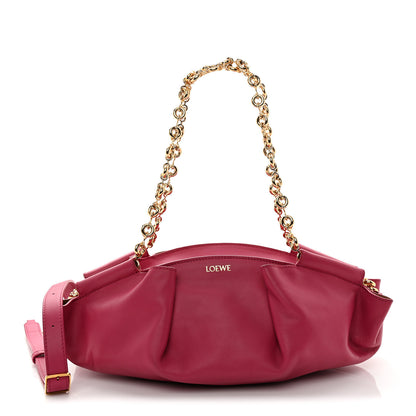 Loewe Shiny Nappa Calfskin Small Paseo Bag Magenta 1 of 9