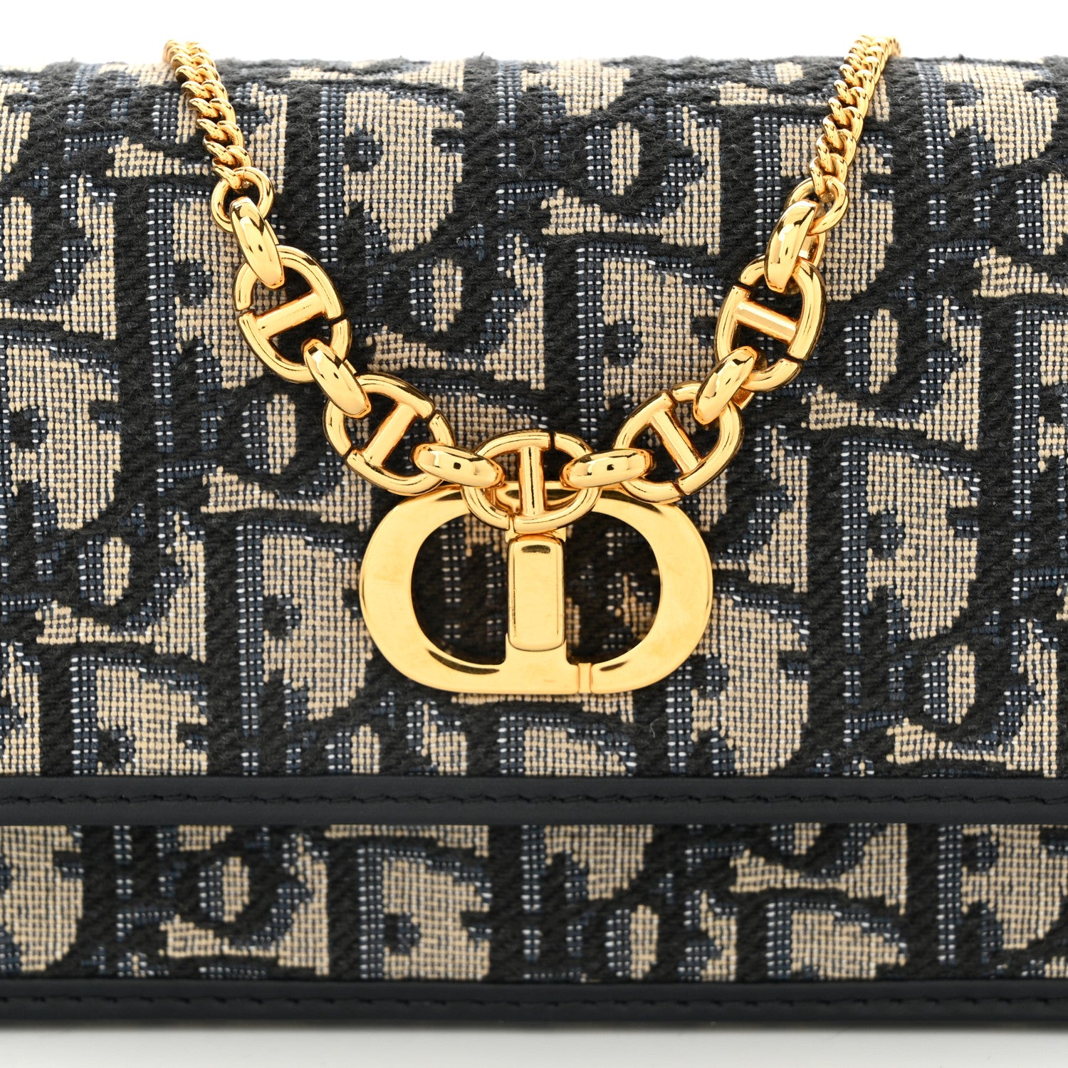 Christian Dior Oblique Calfskin Small Miss Caro Pouch With Chain Blue 8 of 11