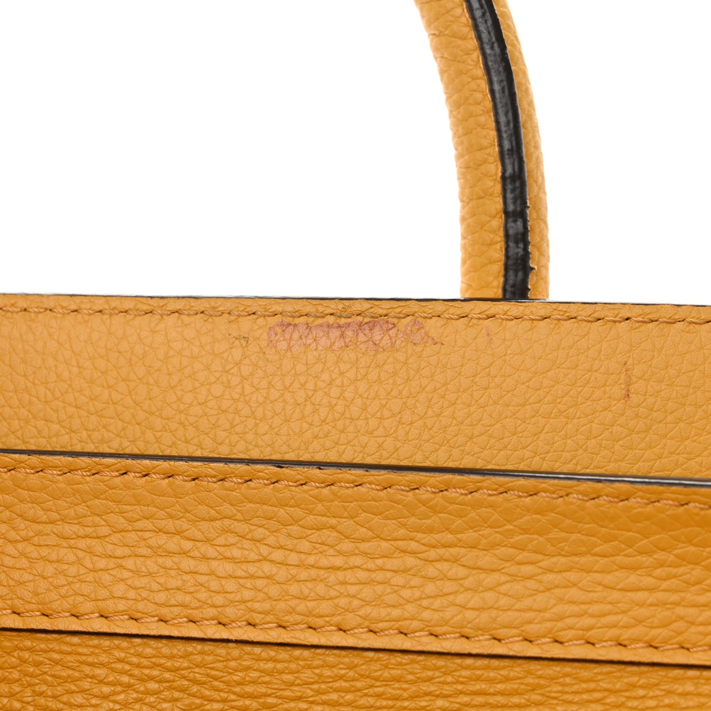 Drummed Calfskin Mini Luggage Ocre
