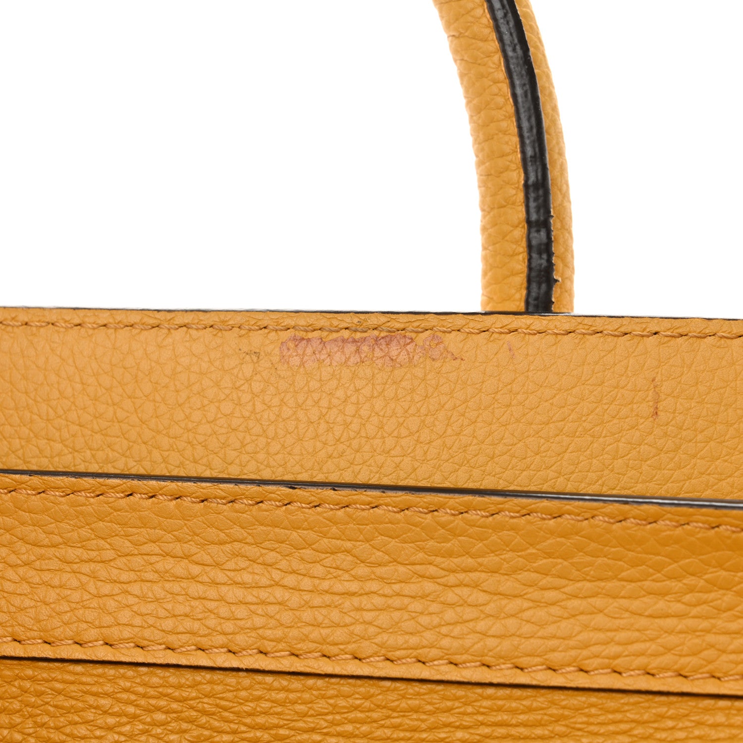 Celine Drummed Calfskin Mini Luggage Ocre 11 of 14