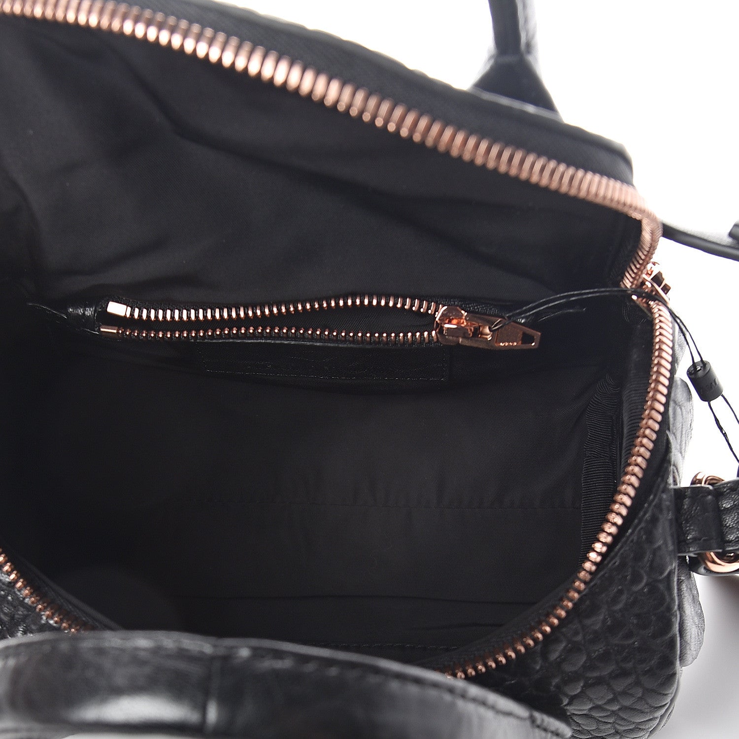 Alexander Wang Pebbled Lambskin Mini Rockie Black Rose Gold Hardware 4 of 7