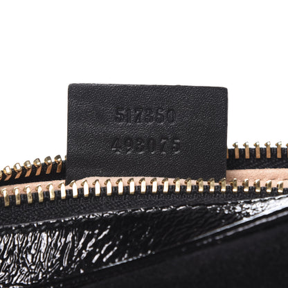 Gucci Suede Patent Web Mini Ophidia Shoulder Bag Black 9 of 9