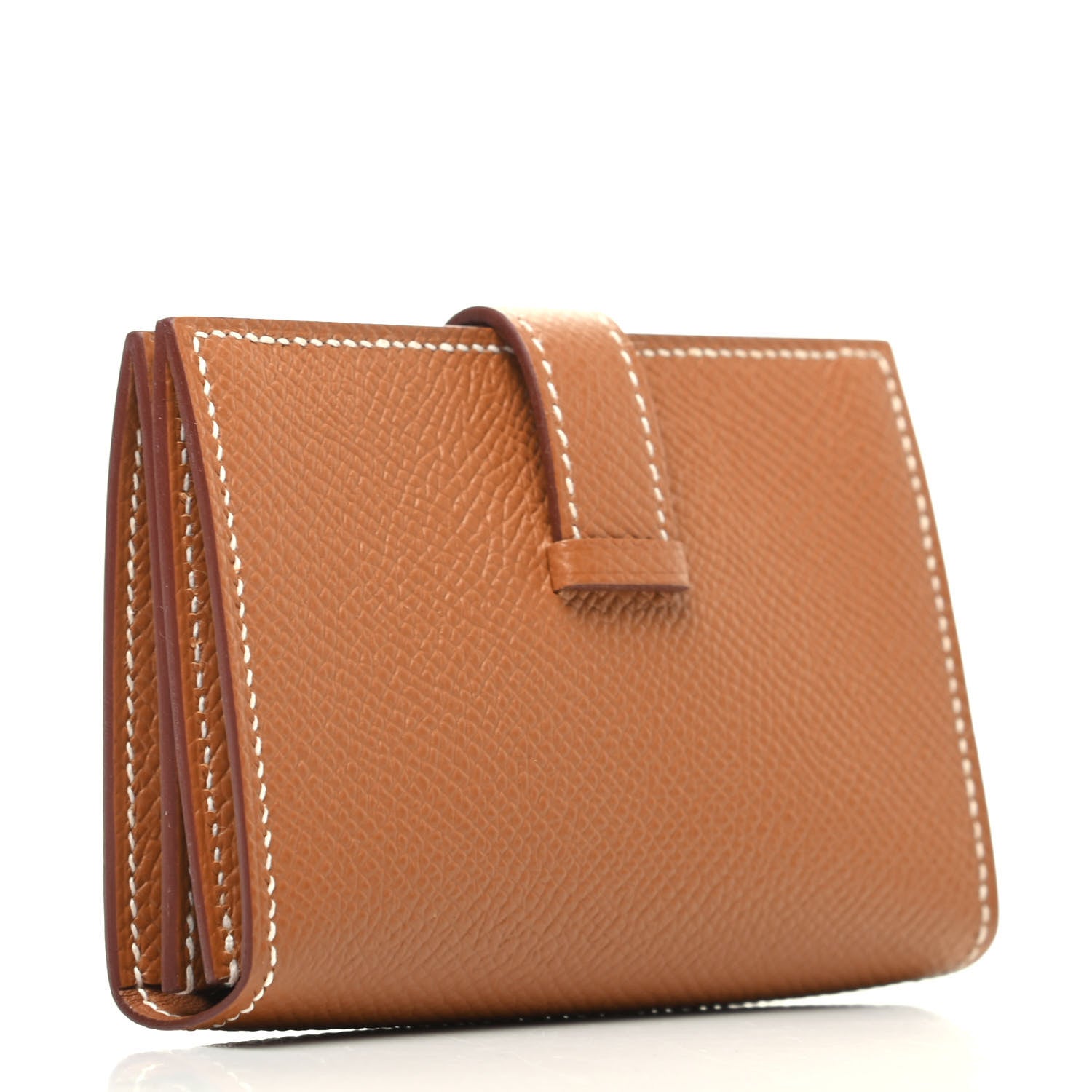 Hermes Epsom Bearn Card Holder Wallet Gold 3 of 7