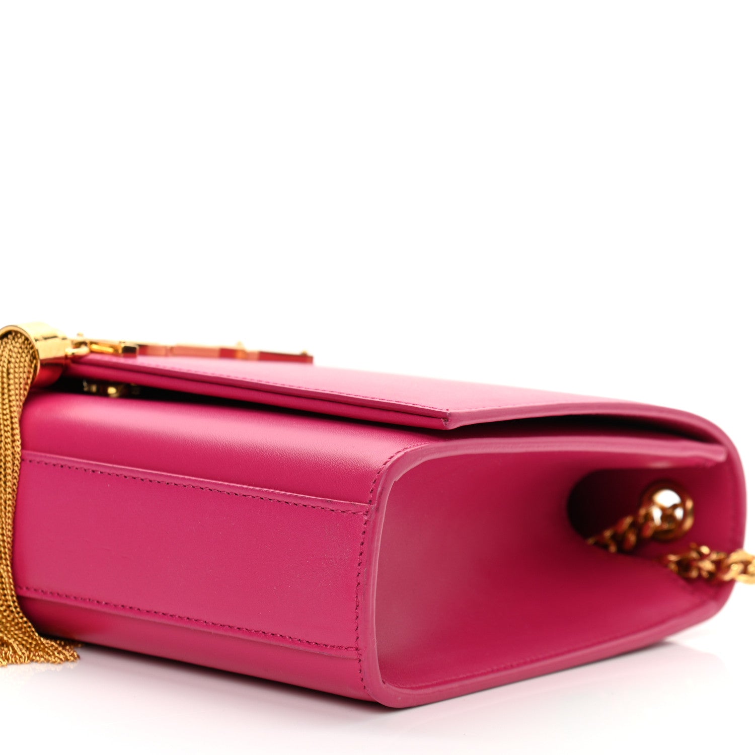Saint Laurent Smooth Calfskin Medium Classic Monogram Kate Tassel Satchel Fuchsia 10 of 11