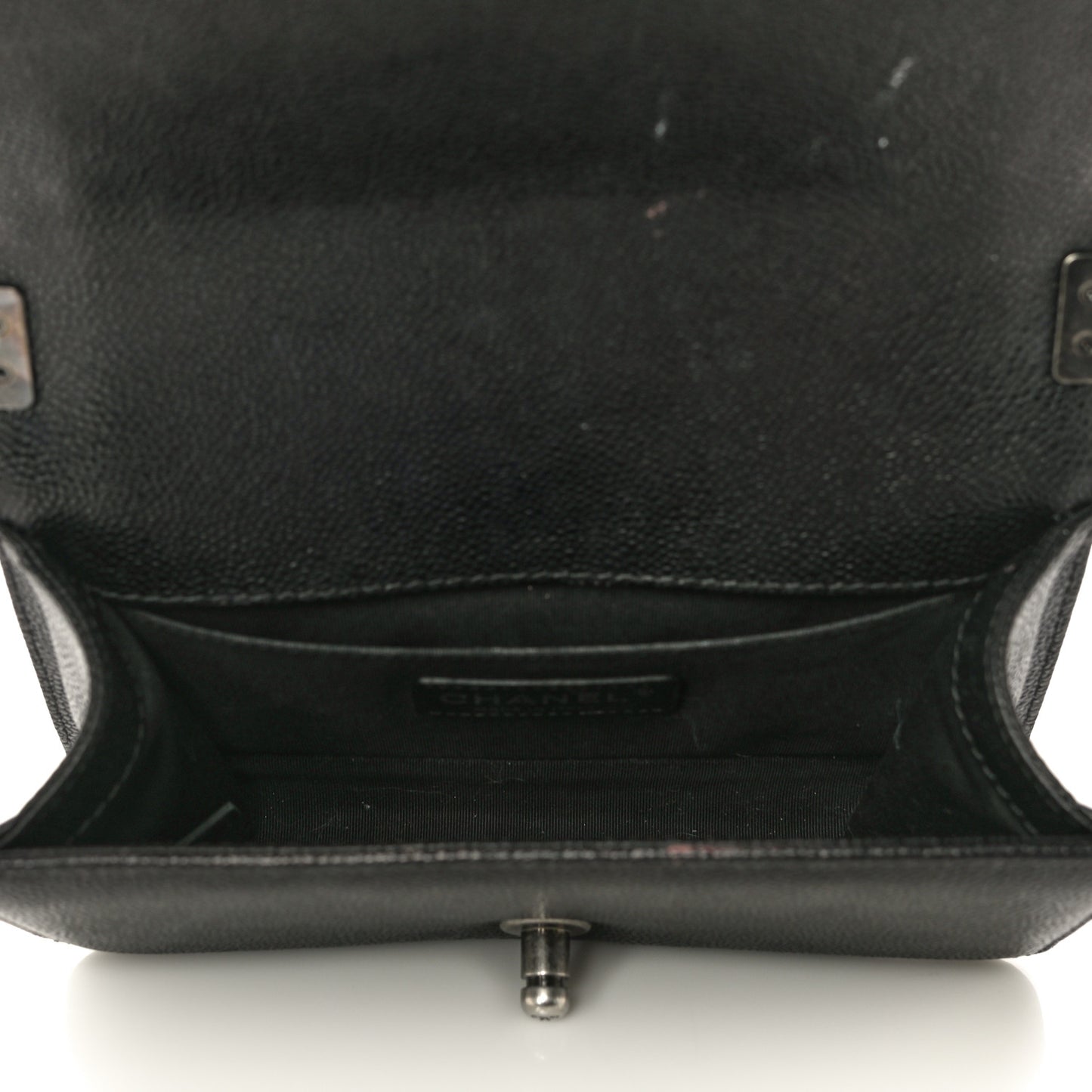 Caviar Quilted Small Boy Flap Black