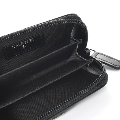 Chanel Lambskin Quilted Zip Around Boy Coin Purse Wallet So Black 5 of 7