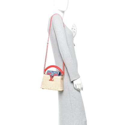 Louis Vuitton LV X TM Rattan Denim Calfskin Cerises Capucines Mini 2 of 10