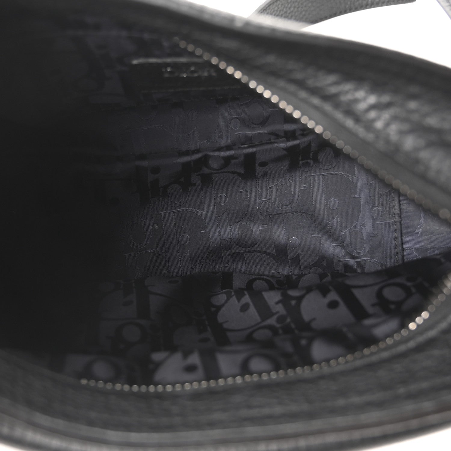 Christian Dior Grained Calfskin Mini Soft Saddle Bag Black 5 of 10