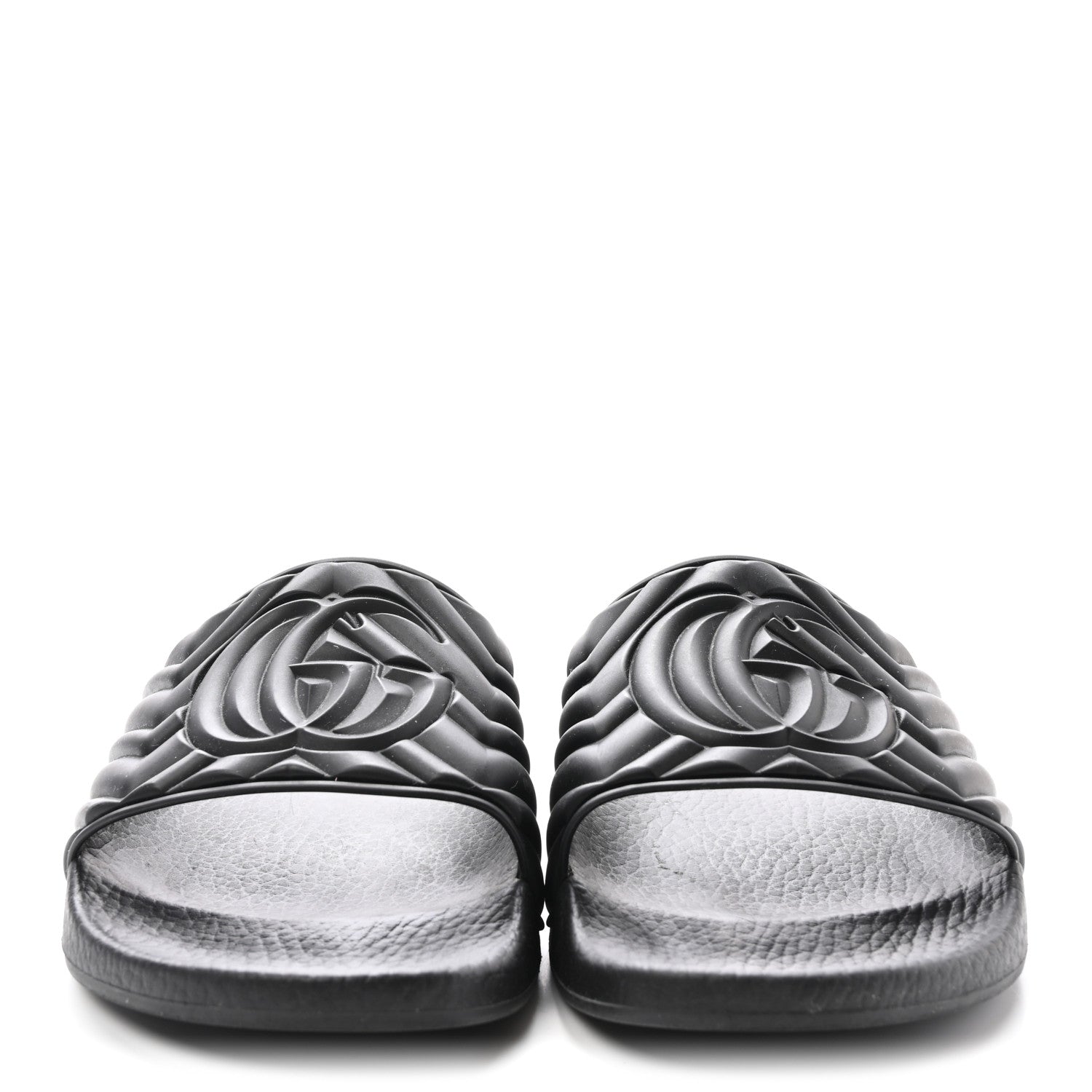 Gucci Rubber Matelasse Interlocking G Mens Slide Sandals 7 Black 3 of 9