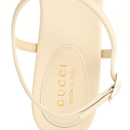 Gucci Sierra Calfskin Signoria Thong Sandals 38.5 New Ivoire 7 of 9