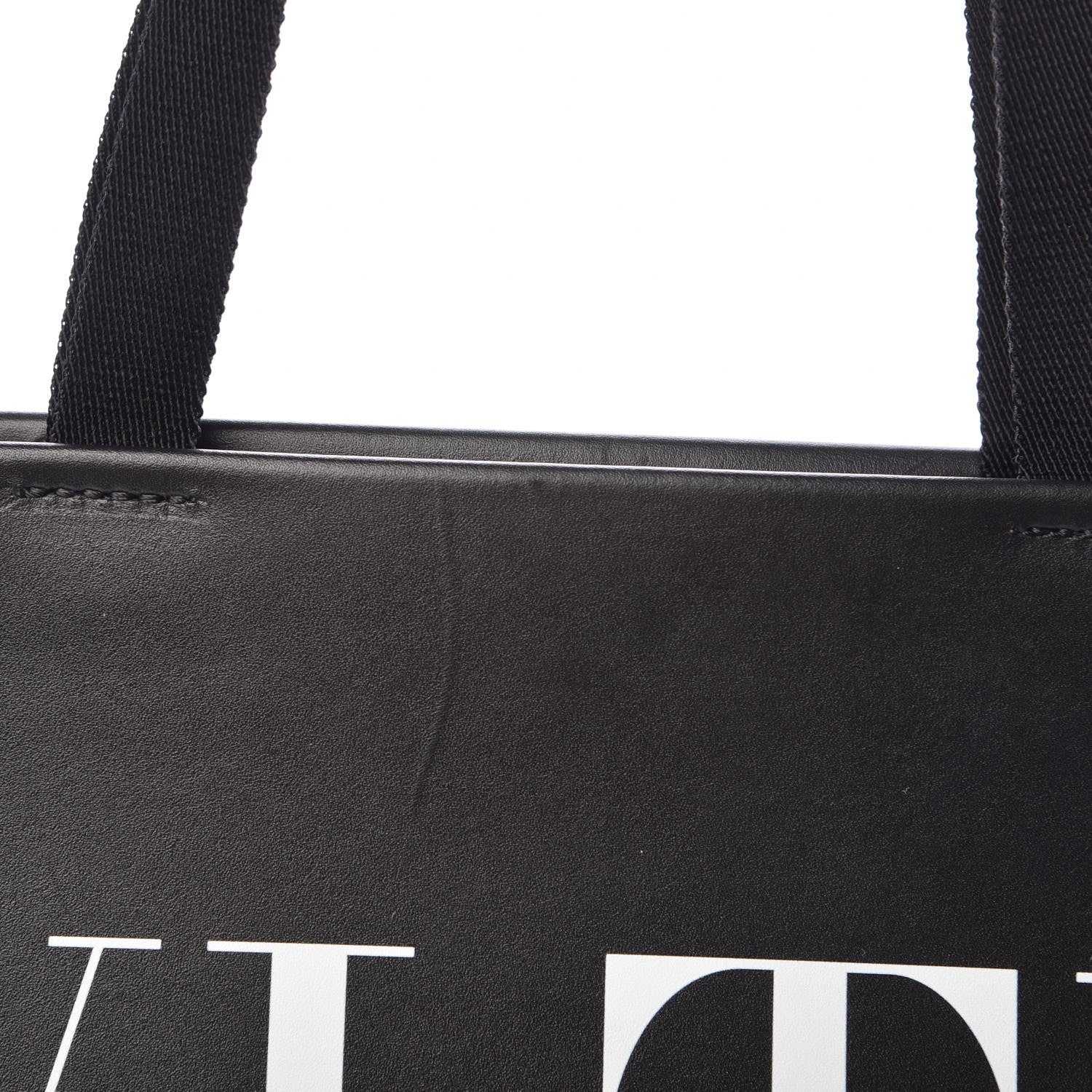 Valentino Garavani Printed Calfskin VLTN Tote Black 7 of 10