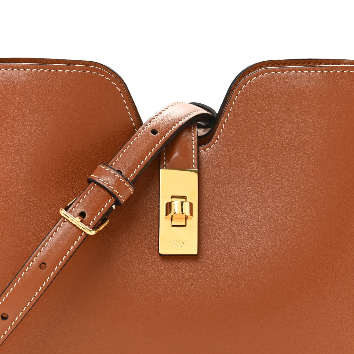 Celine Smooth Calfskin Small Camille 16 Soft Bag Tan 7 of 9