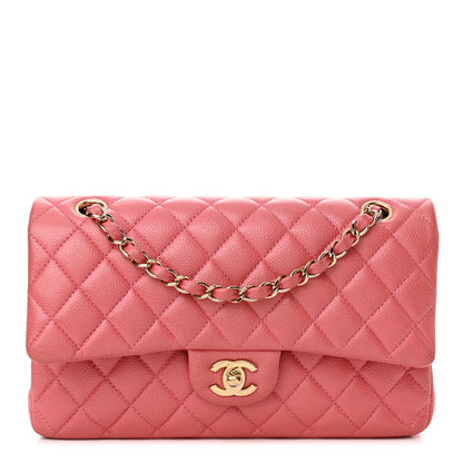 Chanel Iridescent Caviar Quilted Medium Double Flap Dark Pink 1 of 16
