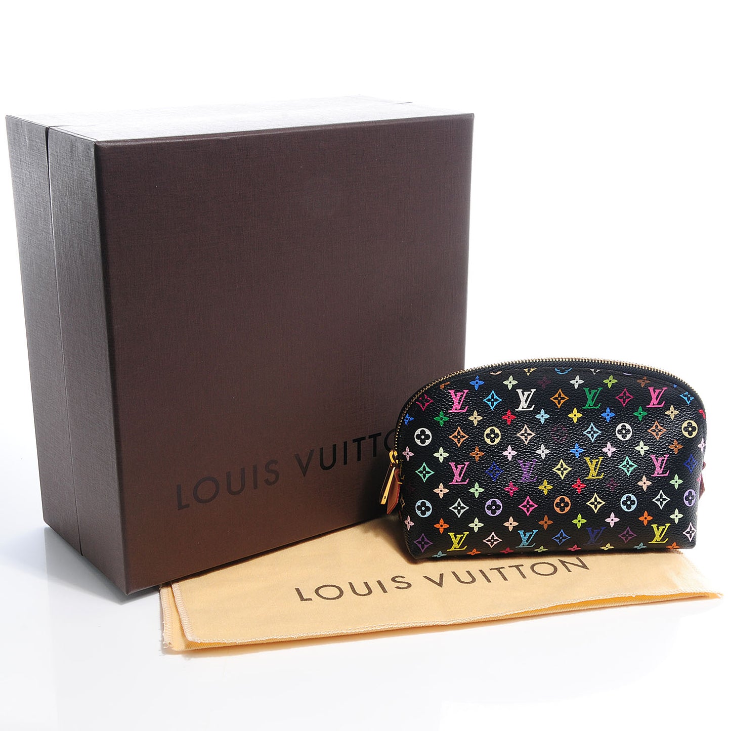 Monogram Multicolor Cosmetic Pouch Black Grenade
