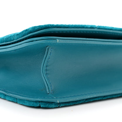 Gucci Velvet Matelasse GG Marmont Mini Bag Pavone Cyan 8 of 11