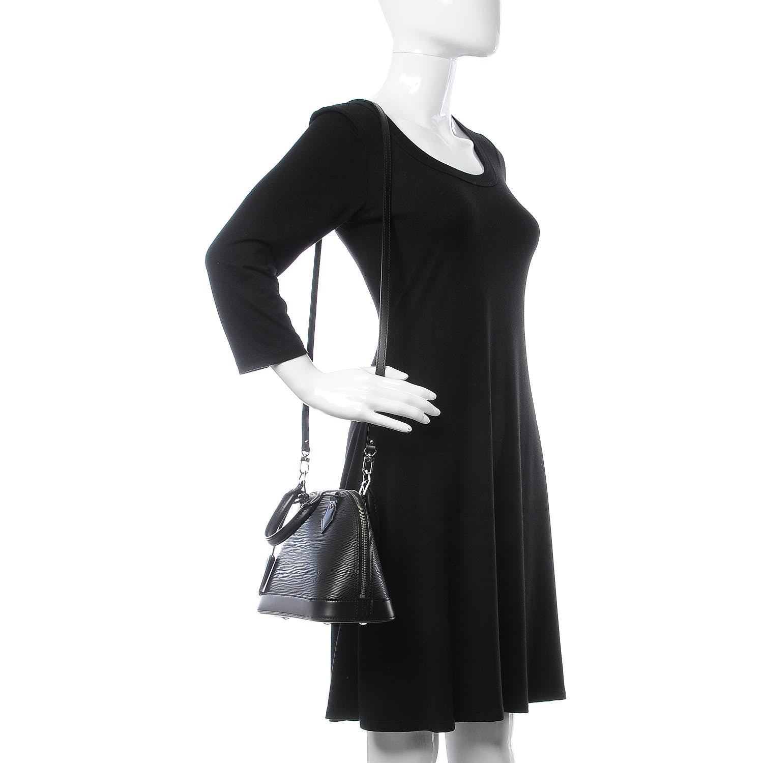 Louis Vuitton Epi Alma BB Black 2 of 9