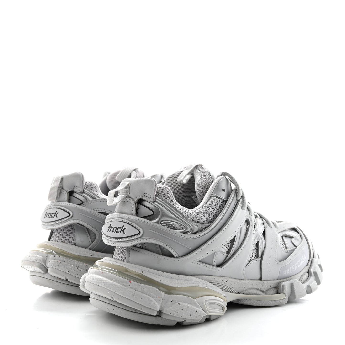 Mesh Rubber Womens Track Sneakers 38 Balenciaga Grey