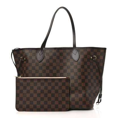 Louis Vuitton Damier Ebene Neo Neverfull MM Rose Ballerine 1 of 9
