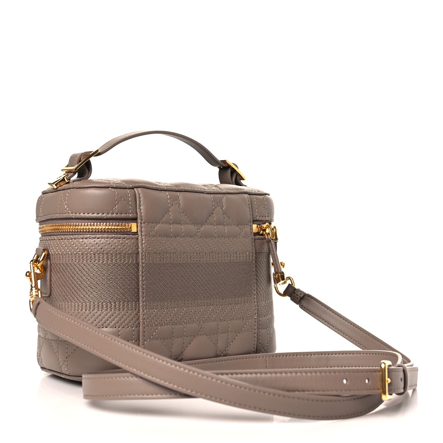 Christian Dior Lambskin Cannage Small Diortravel Vanity Case Warm Taupe 3 of 8