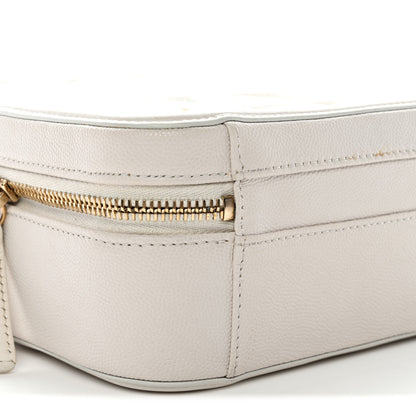 Chanel Caviar Quilted Medium CC Filigree Vanity Case White 10 of 11