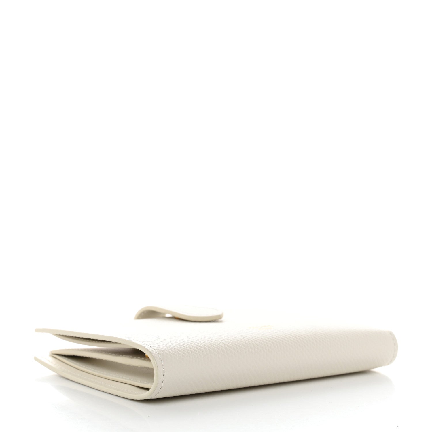 Celine Grained Calfskin Medium Multifunction Strap Wallet White 4 of 7