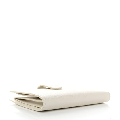 Celine Grained Calfskin Medium Multifunction Strap Wallet White 4 of 7