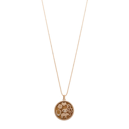 Jennifer Meyer 18K Rose Gold Diamond Good Luck Pendant Necklace 1 of 6