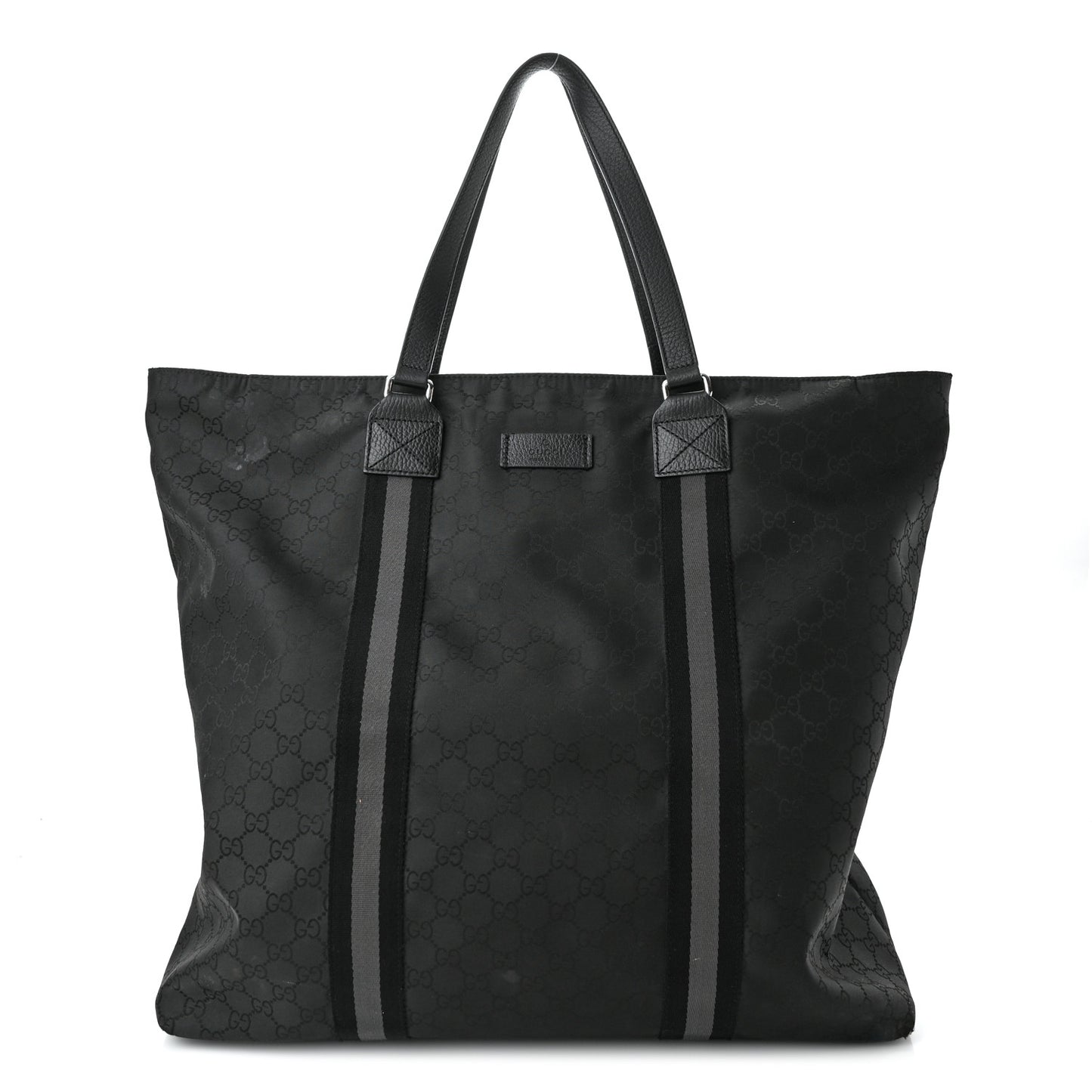 Nylon Monogram Tote Black