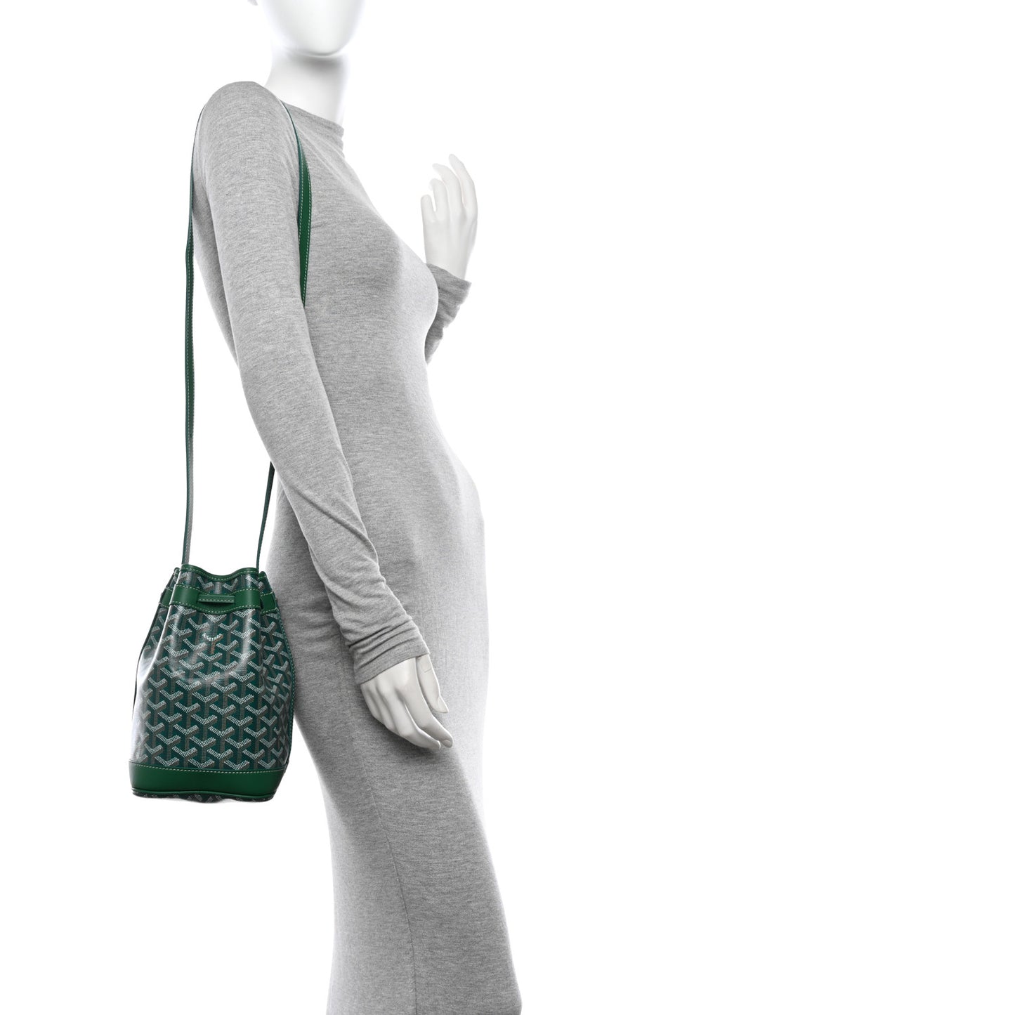 Goyardine Petit Flot Bucket Bag PM Green