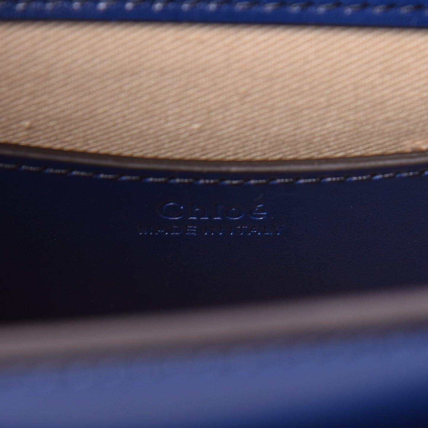 Shiny Calfskin Crocodile Embossed Small Tess Bag Blue Brown