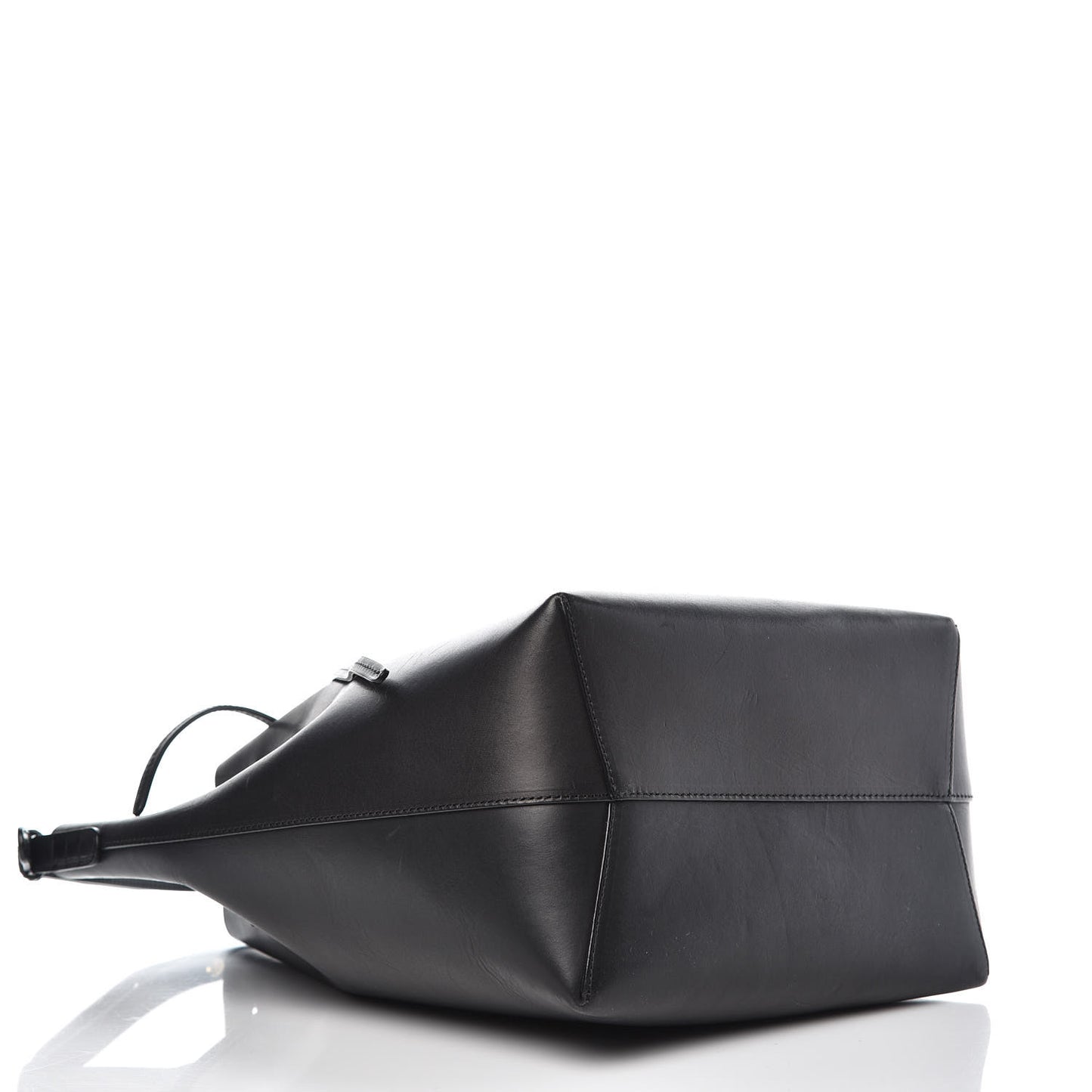 Vegetable Tanned Calfskin Bucket Bag Black Blu