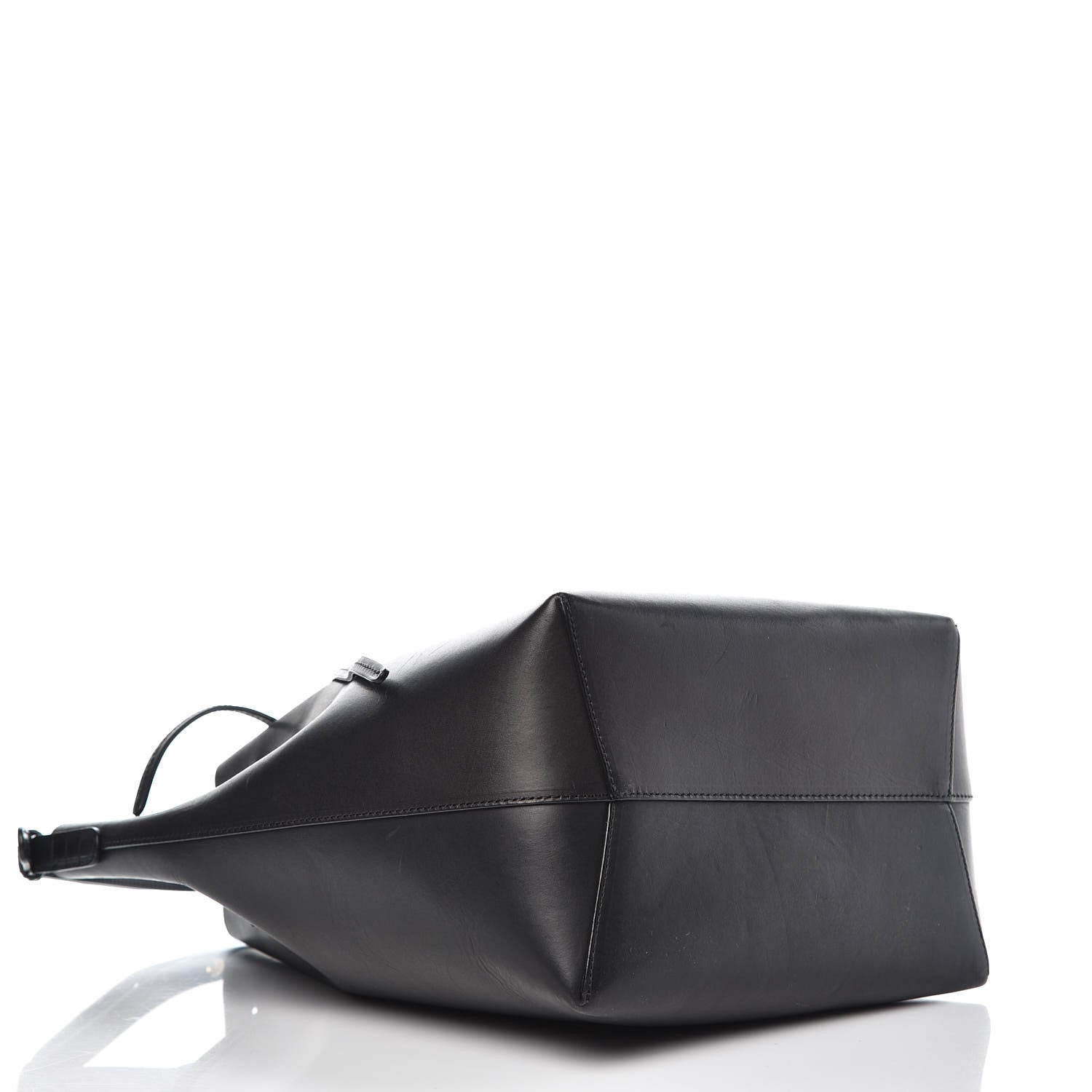 Mansur Gavriel Vegetable Tanned Calfskin Bucket Bag Black Blu 4 of 13