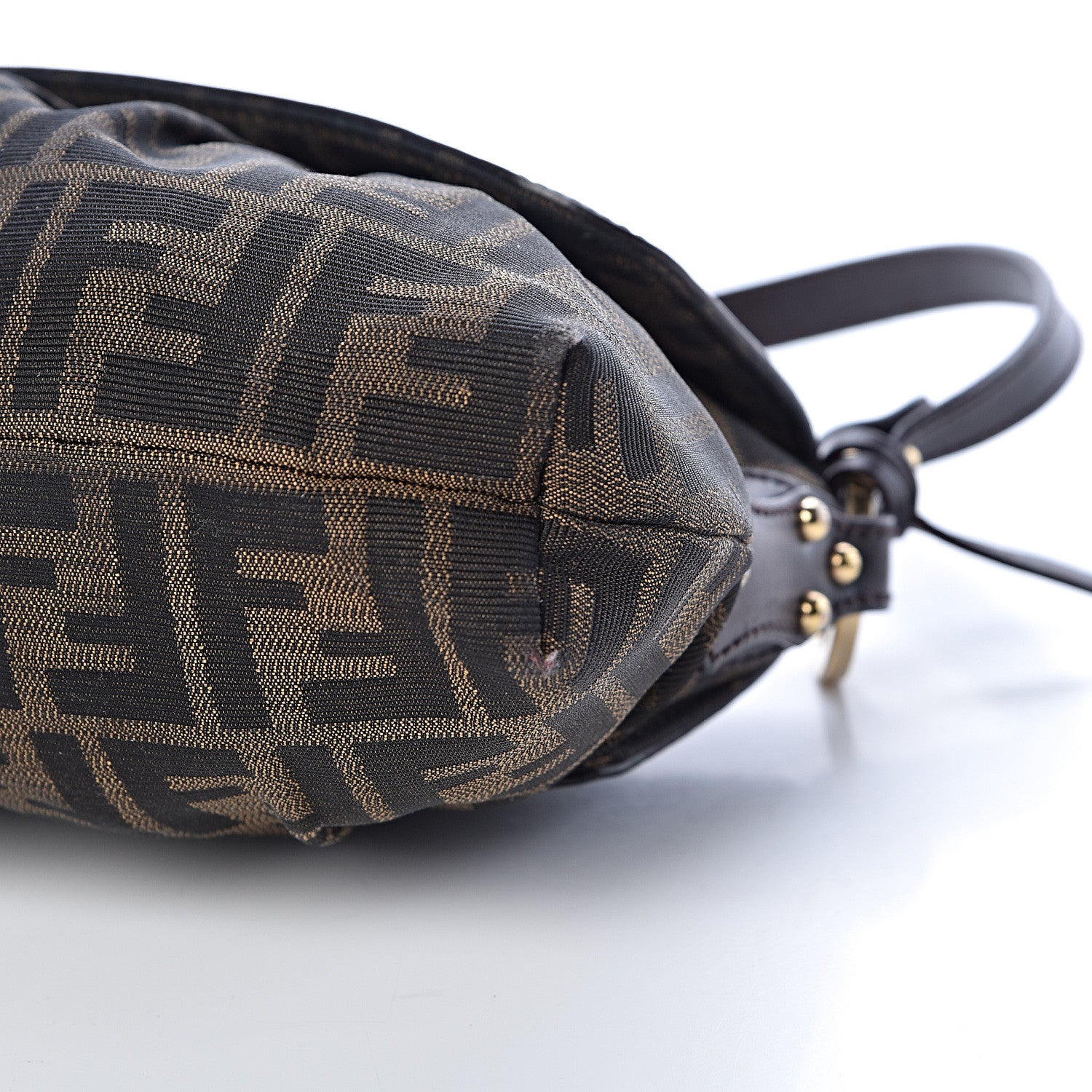 Fendi Zucca Small Chef Shoulder Bag Tobacco 10 of 10