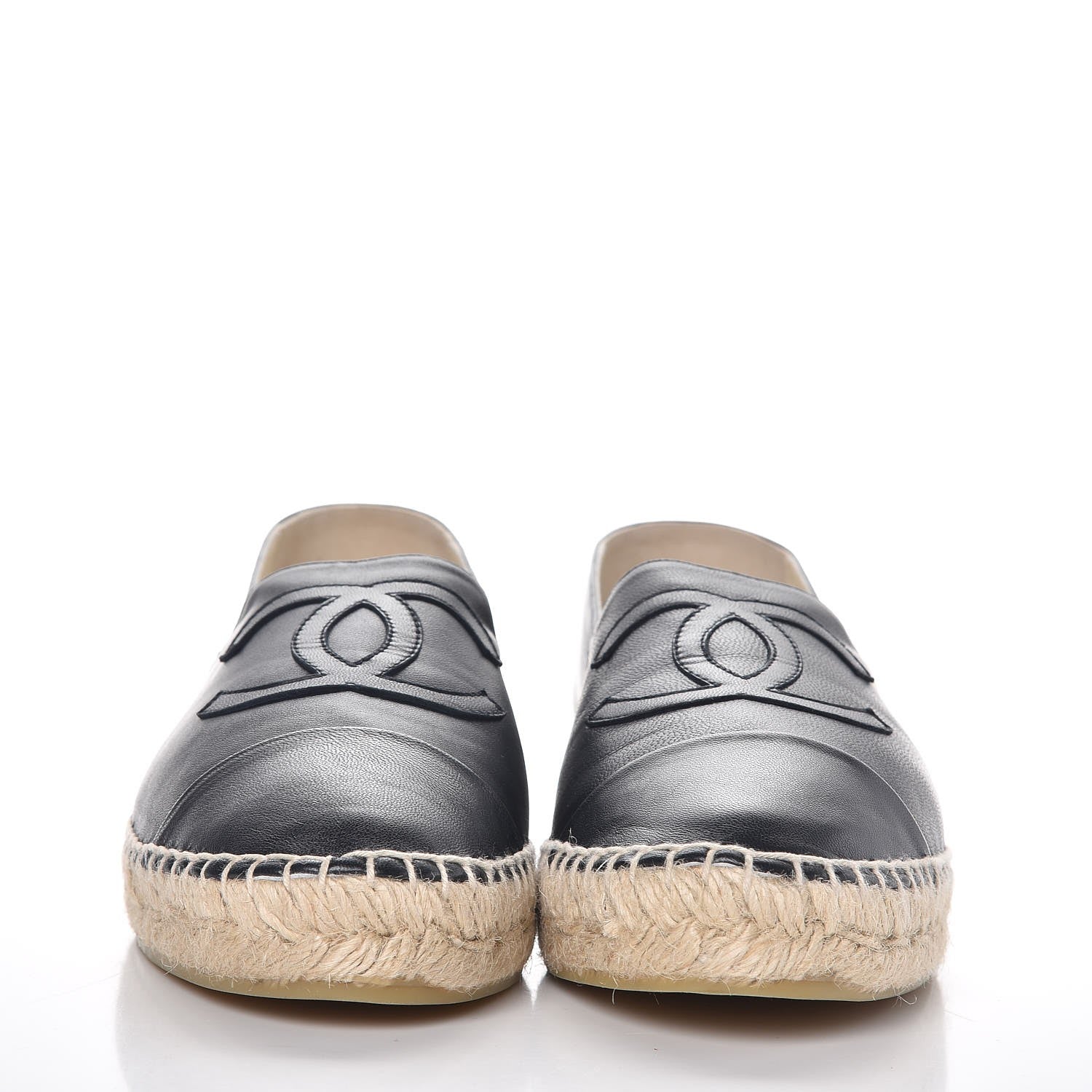 Chanel Lambskin CC Espadrilles 41 Black 2 of 12