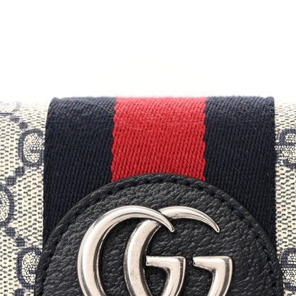 Gucci GG Supreme Monogram Web Small Ophidia Belt Bag 80 32 Beige Navy 8 of 11
