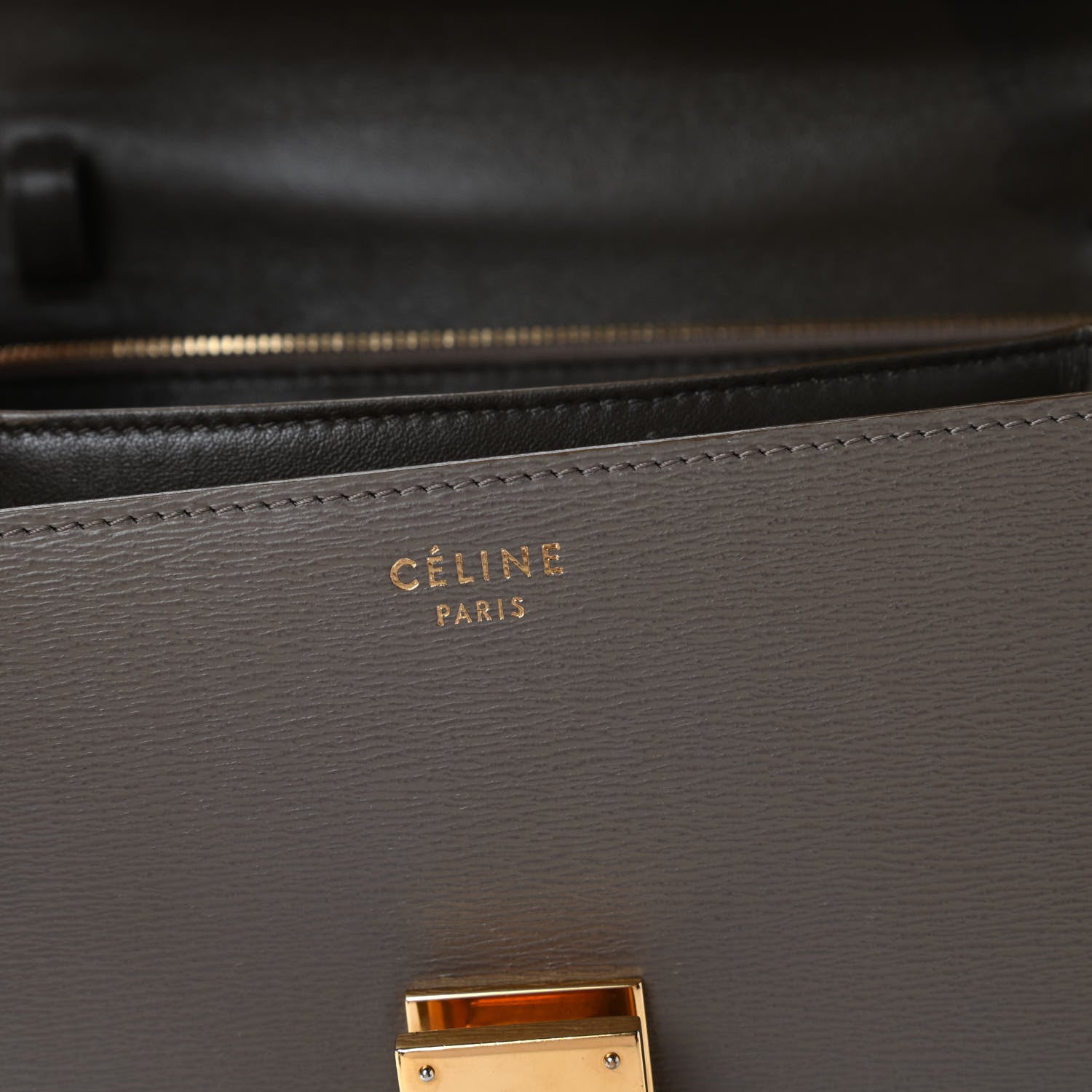 Celine Liege Calfskin Medium Classic Box Flap Bag Souris 9 of 13