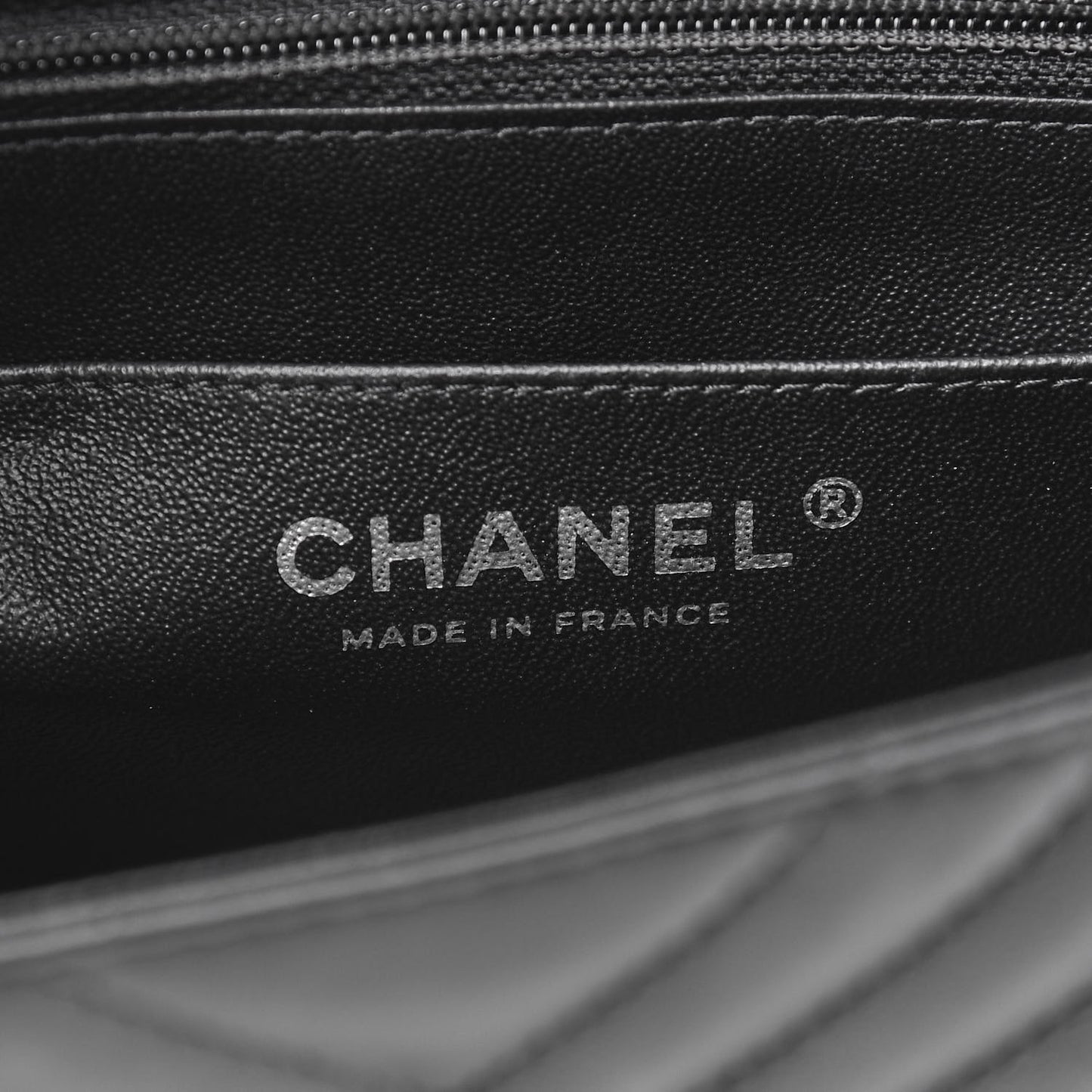 Lambskin Chevron Quilted Mini Square Flap So Black