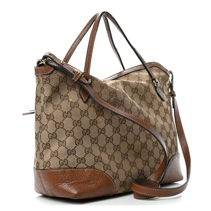 Gucci Monogram Textured Calfskin Medium Bree Foldover Tote Beige Ebony Nocciola 2 of 9