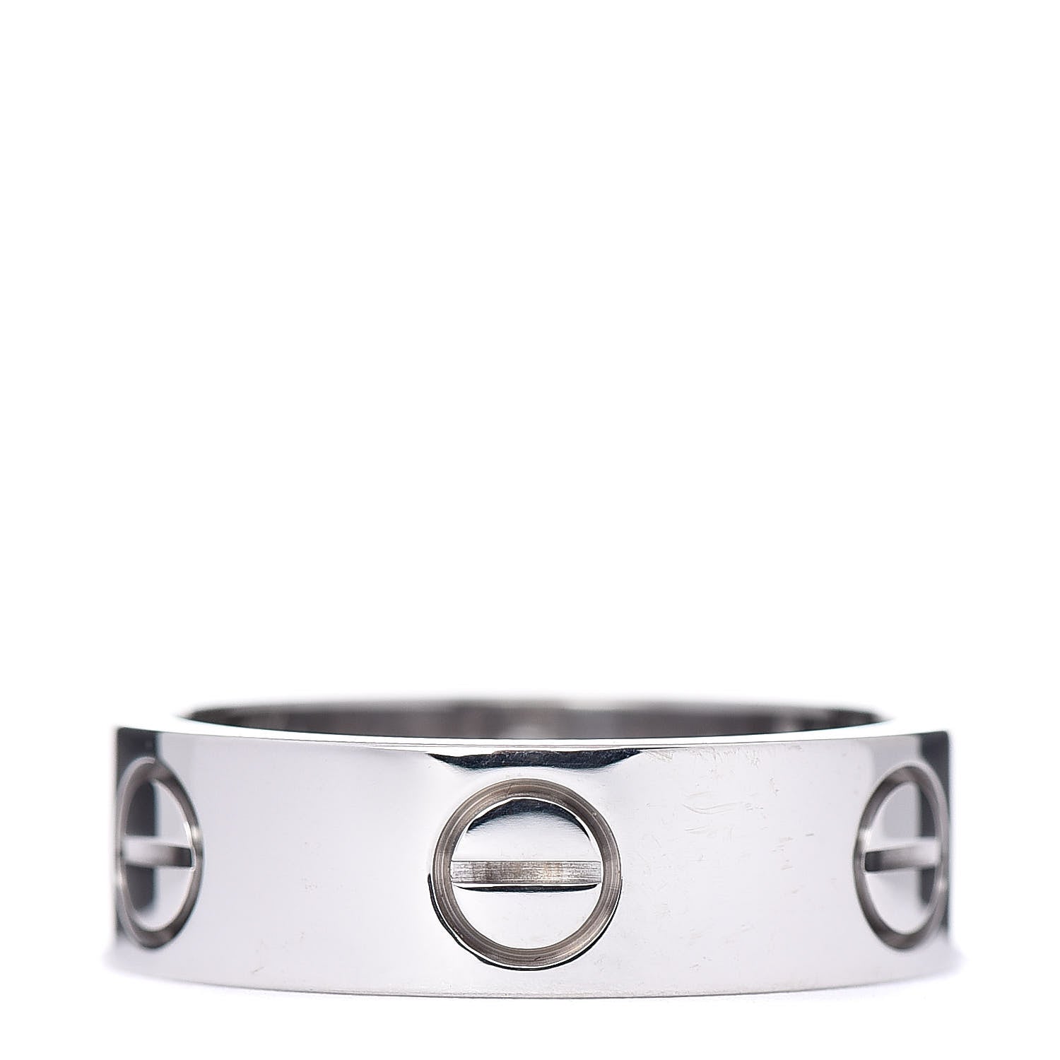 Cartier 18K White Gold 5.5mm LOVE Ring 51 5.75 1 of 4