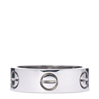 Cartier 18K White Gold 5.5mm LOVE Ring 51 5.75 1 of 4