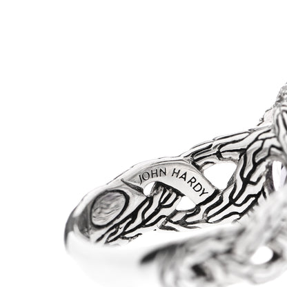 John Hardy Sterling Silver Diamond Amethyst Braided Ring 55 7.25 6 of 6